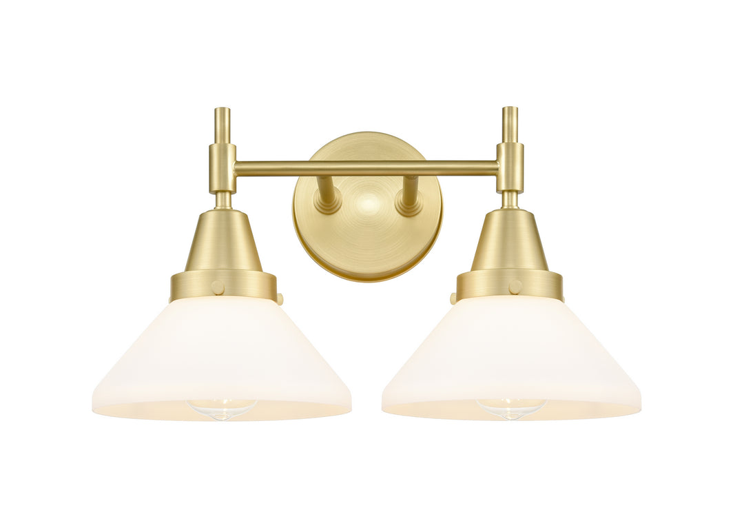 Innovations 447-2W-SB-W Bath Vanity Light 17 in. wide - Satin Brass