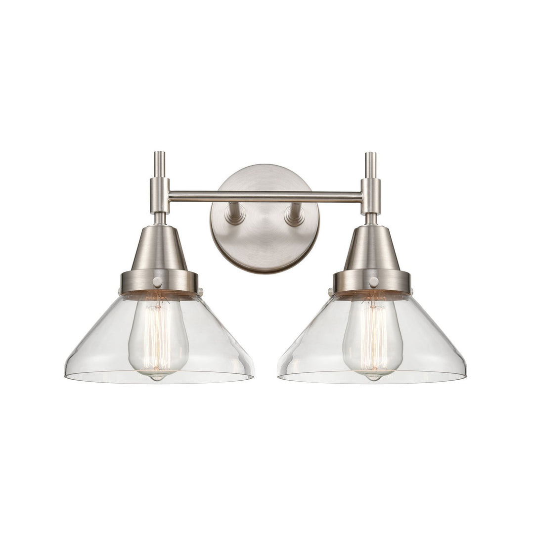 Innovations 447-2W-SN-CL Bath Vanity Light 17 in. wide - Satin Nickel