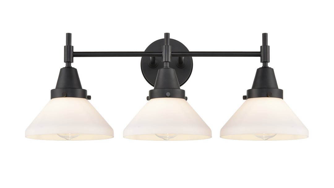 Innovations 447-3W-BK-W Bath Vanity Light 26 in. wide - Matte Black