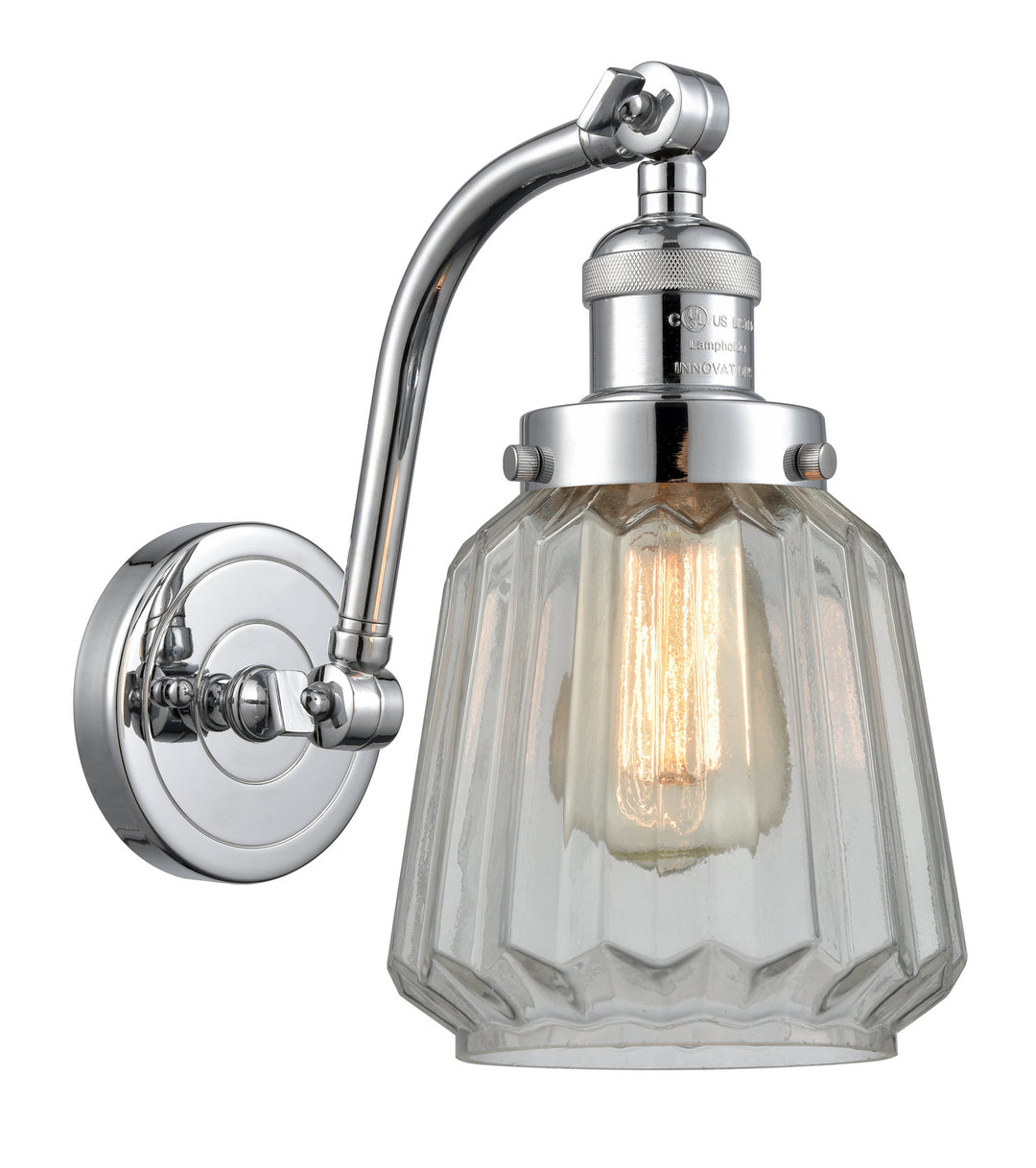 Innovations Franklin Restoration 515-1W-PC-G142 Wall Sconce Light - Polished Chrome