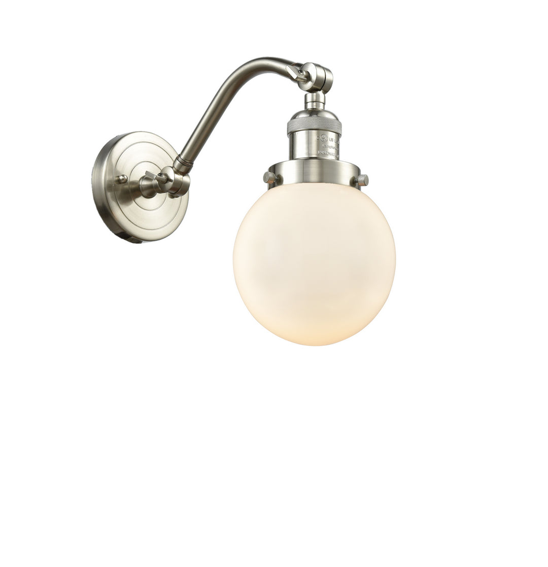 Innovations Franklin Restoration 515-1W-SN-G201-6 Wall Sconce Light - Brushed Satin Nickel