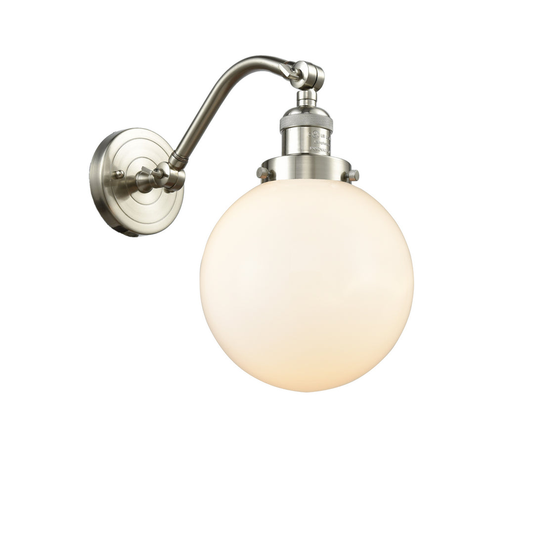 Innovations Franklin Restoration 515-1W-SN-G201-8 Wall Sconce Light - Brushed Satin Nickel