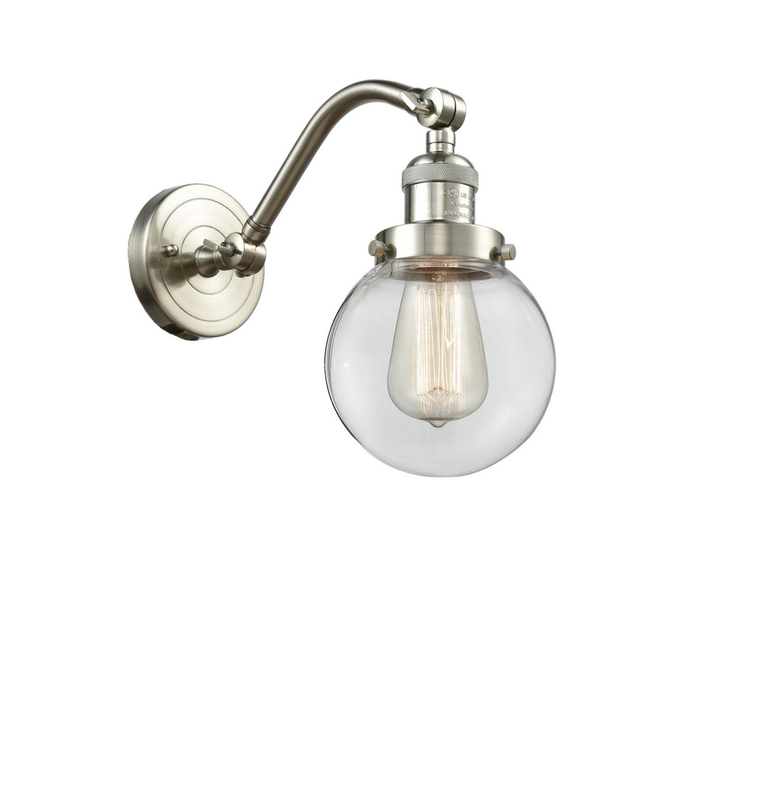 Innovations Franklin Restoration 515-1W-SN-G202-6 Wall Sconce Light - Brushed Satin Nickel