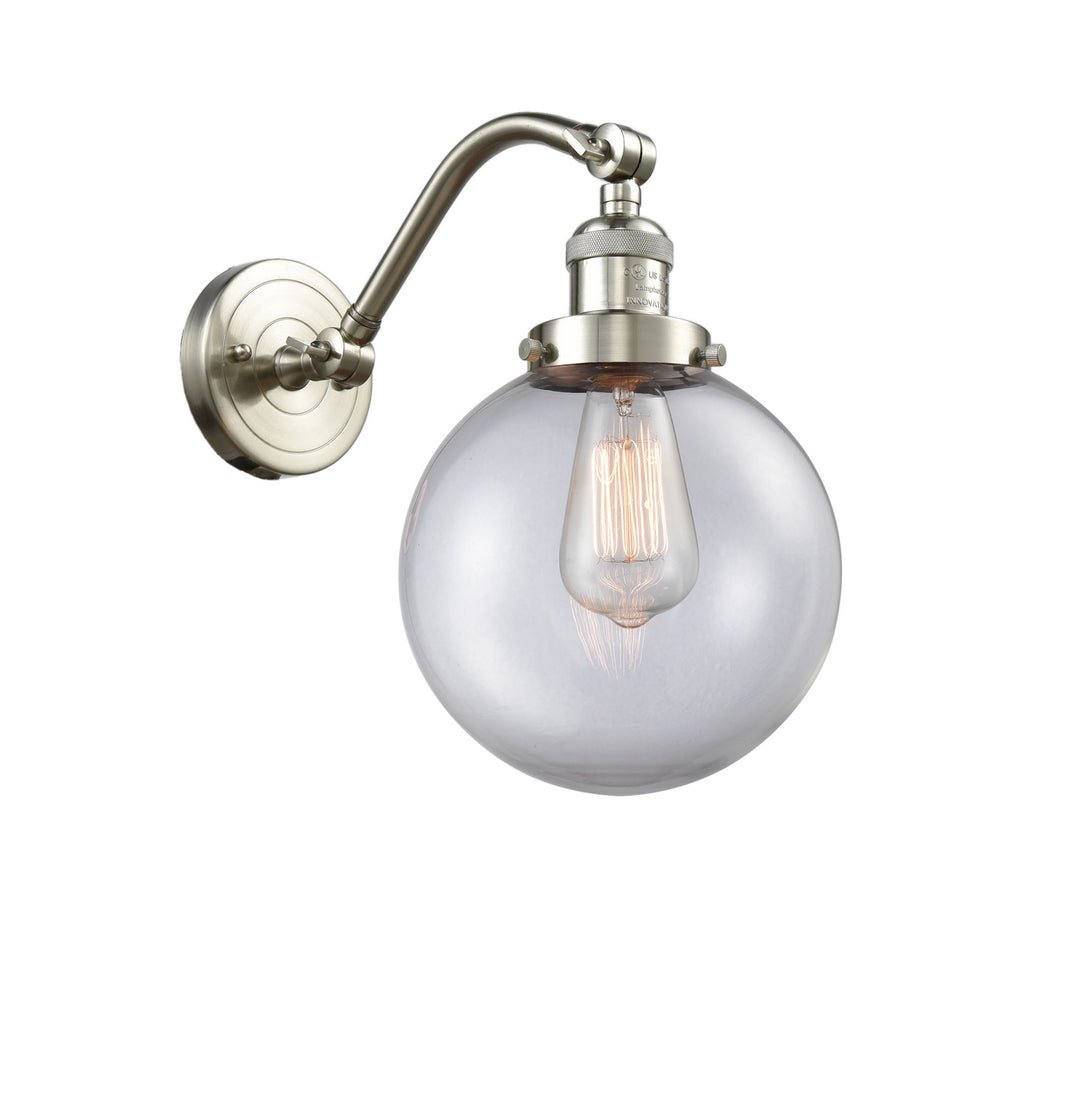 Innovations Franklin Restoration 515-1W-SN-G202-8 Wall Sconce Light - Brushed Satin Nickel