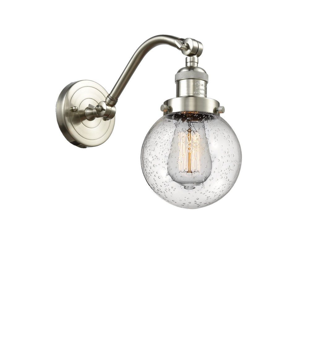 Innovations Franklin Restoration 515-1W-SN-G204-6 Wall Sconce Light - Brushed Satin Nickel