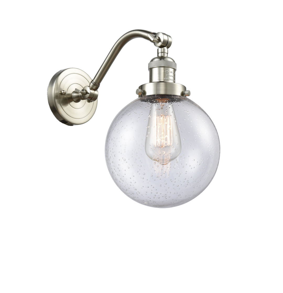 Innovations Franklin Restoration 515-1W-SN-G204-8 Wall Sconce Light - Brushed Satin Nickel