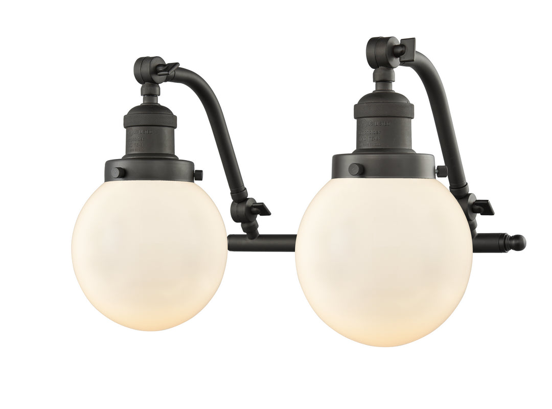 Innovations Franklin Restoration 515-2W-OB-G201-6 Bath Vanity Light 16 in. wide - Oil Rubbed Bronze