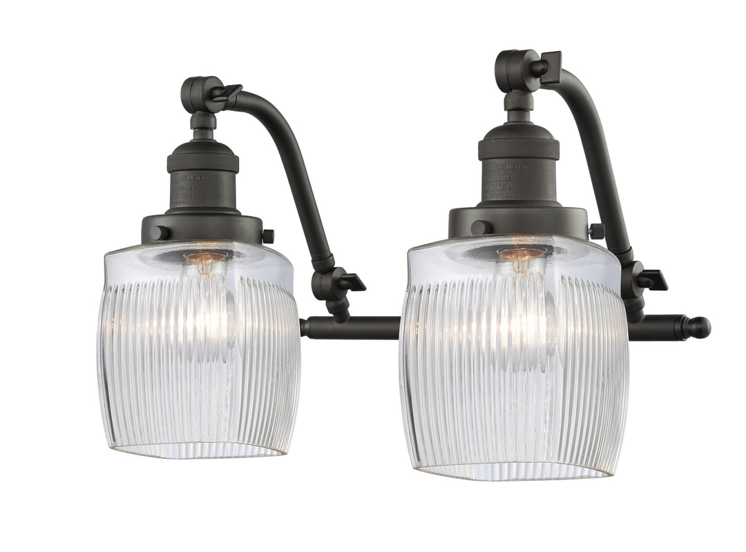 Innovations Franklin Restoration 515-2W-OB-G302 Bath Vanity Light 17 in. wide - Oil Rubbed Bronze