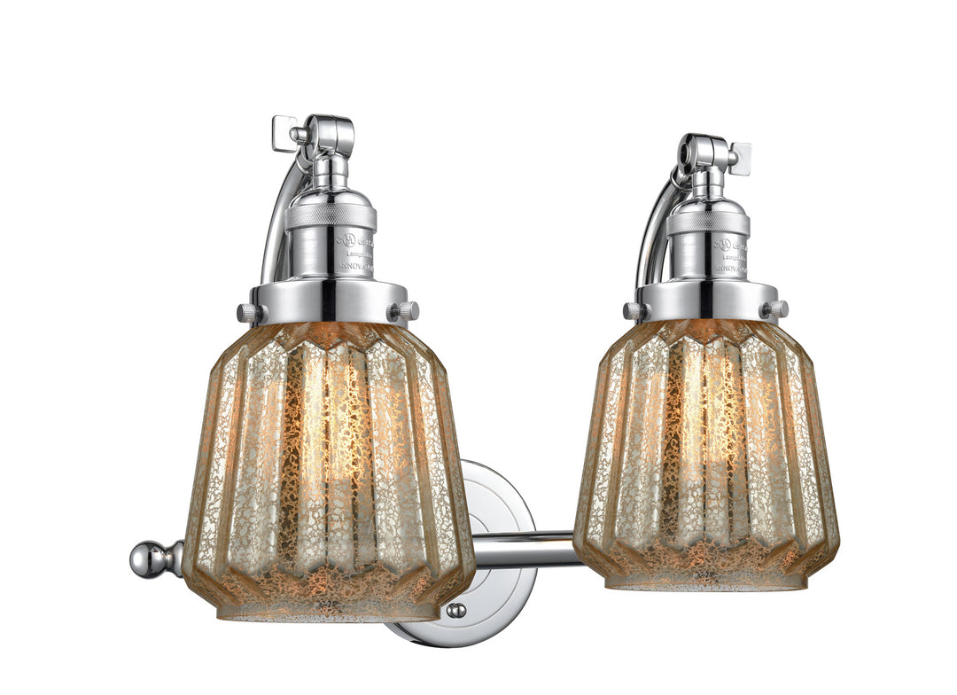 Innovations Franklin Restoration 515-2W-PC-G146 Bath Vanity Light 18 in. wide - Polished Chrome