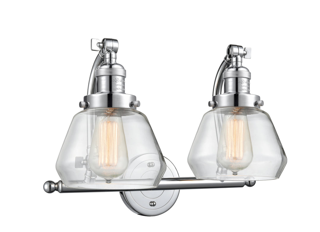 Innovations Franklin Restoration 515-2W-PC-G172-LED Bath Vanity Light 18 in. wide - Polished Chrome