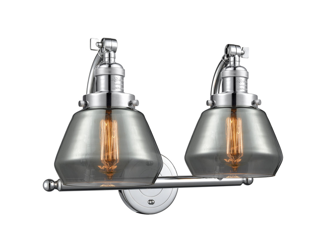 Innovations Franklin Restoration 515-2W-PC-G173 Bath Vanity Light 18 in. wide - Polished Chrome