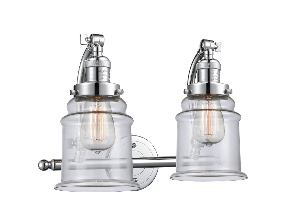 Innovations Franklin Restoration 515-2W-PC-G182 Bath Vanity Light 18 in. wide - Polished Chrome