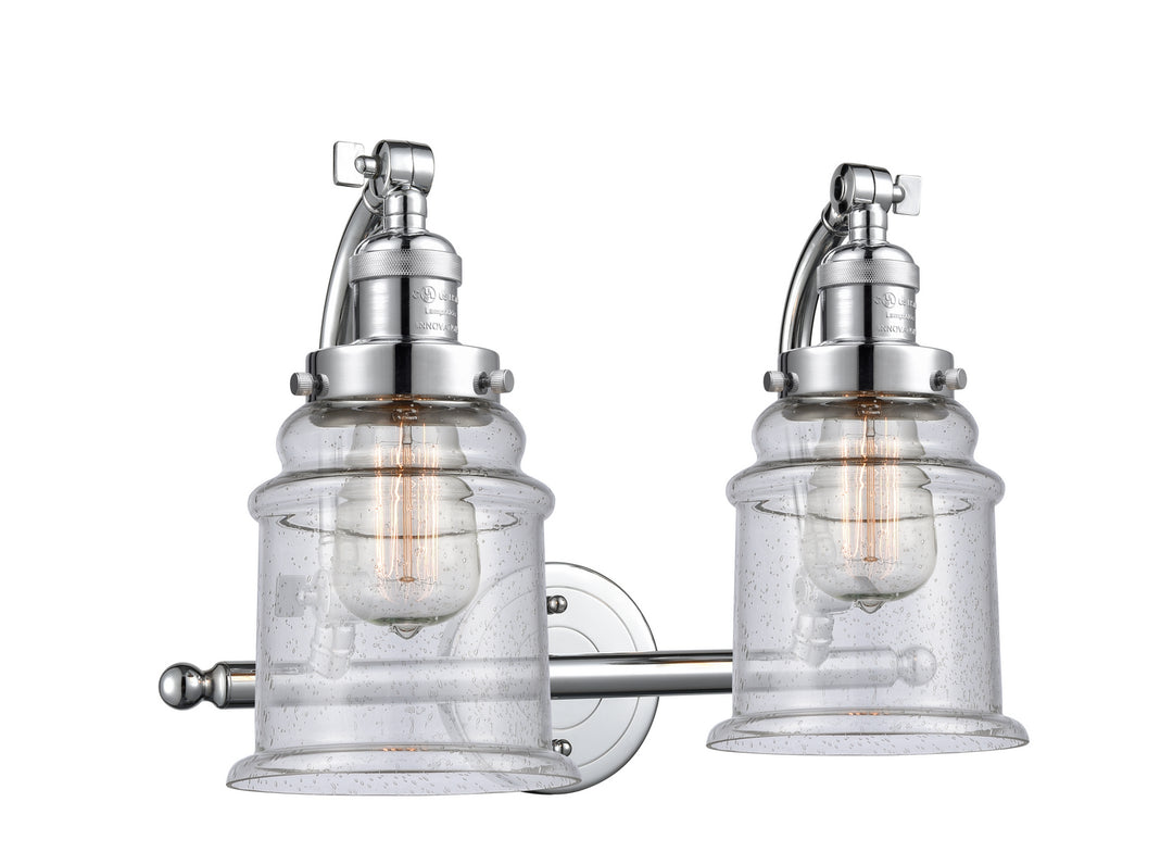 Innovations Franklin Restoration 515-2W-PC-G184 Bath Vanity Light 18 in. wide - Polished Chrome