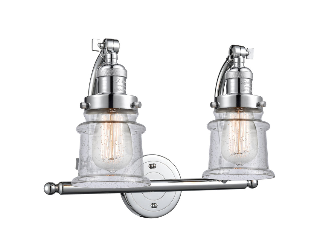 Innovations Franklin Restoration 515-2W-PC-G184S Bath Vanity Light 18 in. wide - Polished Chrome