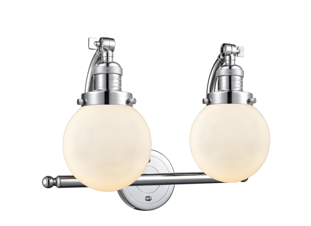 Innovations Franklin Restoration 515-2W-PC-G201-6 Bath Vanity Light 16 in. wide - Polished Chrome