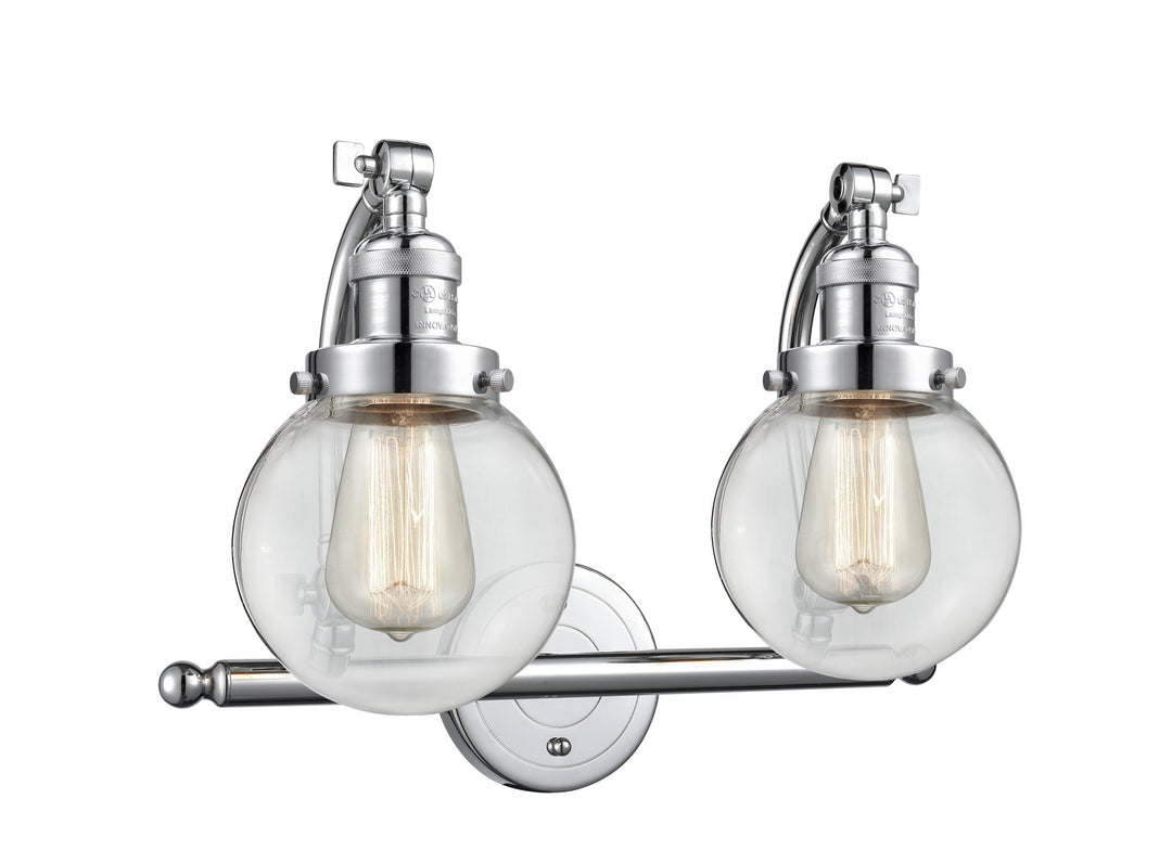 Innovations Franklin Restoration 515-2W-PC-G202-6 Bath Vanity Light 16 in. wide - Polished Chrome