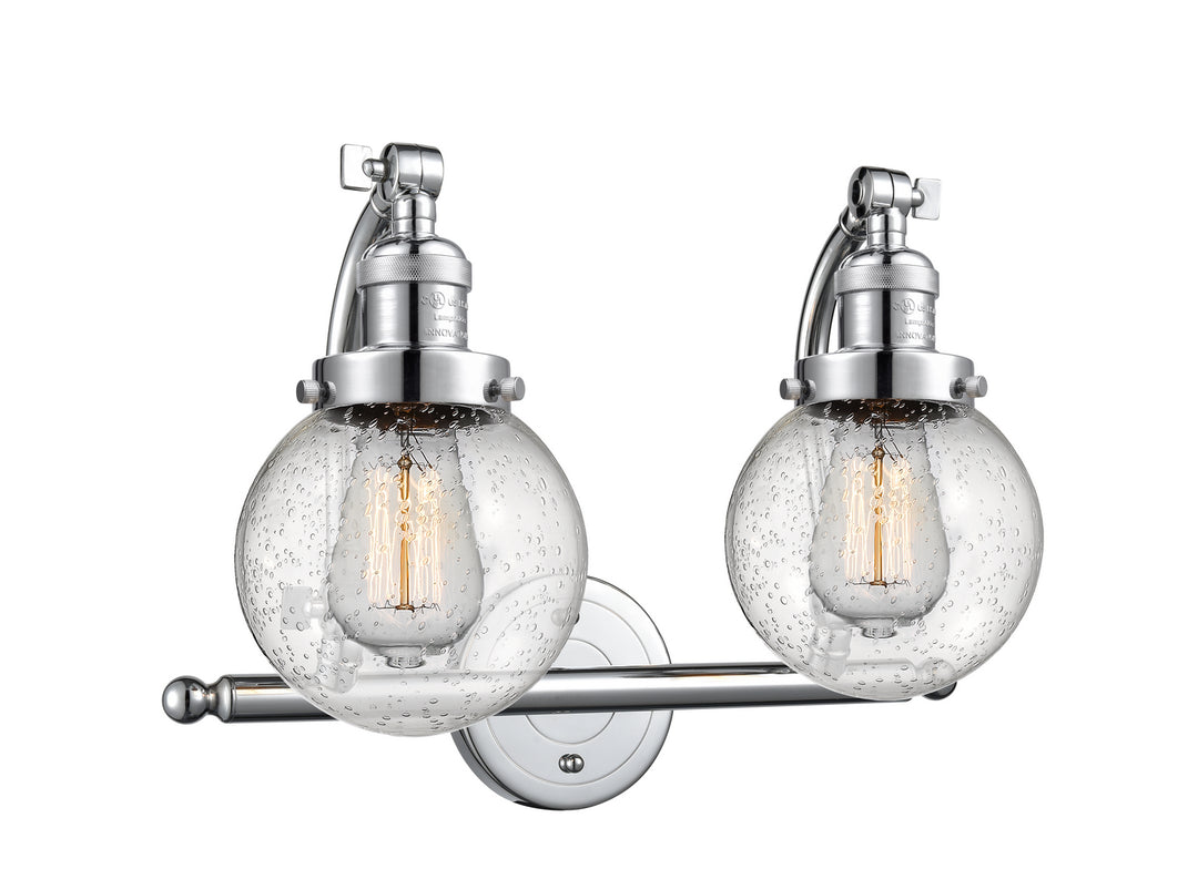 Innovations Franklin Restoration 515-2W-PC-G204-6 Bath Vanity Light 16 in. wide - Polished Chrome
