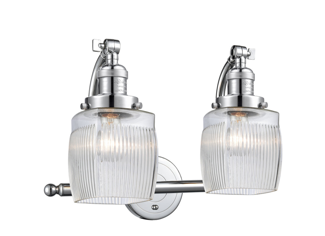 Innovations Franklin Restoration 515-2W-PC-G302 Bath Vanity Light 17 in. wide - Polished Chrome