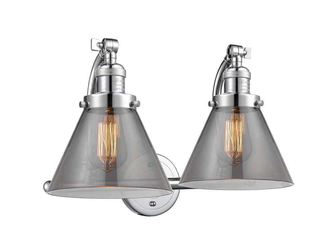 Innovations Franklin Restoration 515-2W-PC-G43 Bath Vanity Light 18 in. wide - Polished Chrome