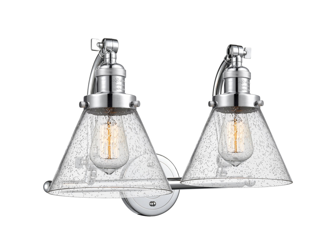 Innovations Franklin Restoration 515-2W-PC-G44-LED Bath Vanity Light 18 in. wide - Polished Chrome