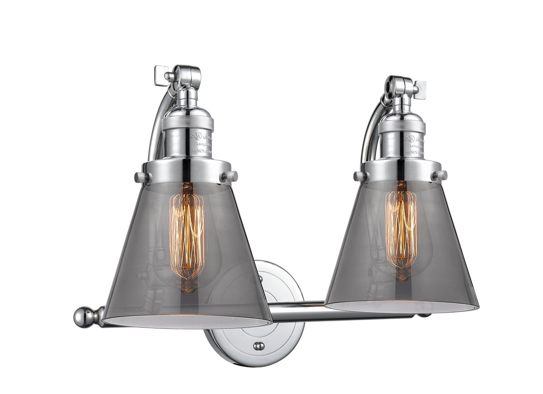 Innovations Franklin Restoration 515-2W-PC-G63 Bath Vanity Light 18 in. wide - Polished Chrome