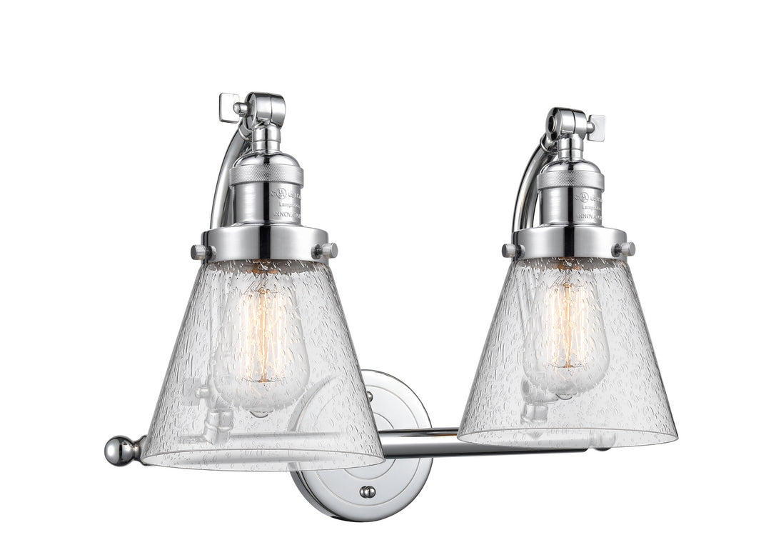 Innovations Franklin Restoration 515-2W-PC-G64-LED Bath Vanity Light 18 in. wide - Polished Chrome