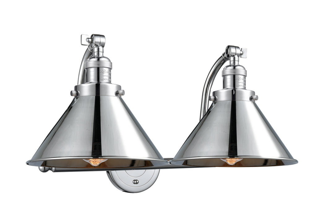 Innovations Franklin Restoration 515-2W-PC-M10-PC-LED Bath Vanity Light 18 in. wide - Polished Chrome