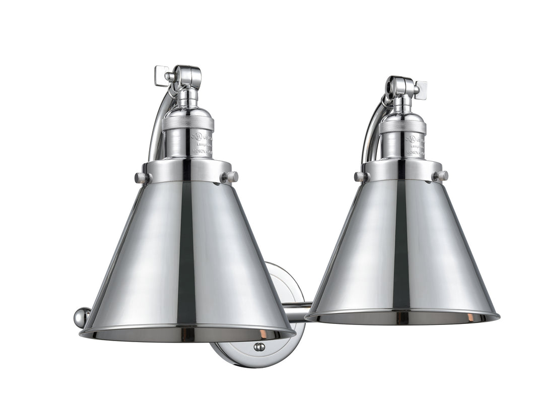 Innovations Franklin Restoration 515-2W-PC-M13-PC Bath Vanity Light 18 in. wide - Polished Chrome