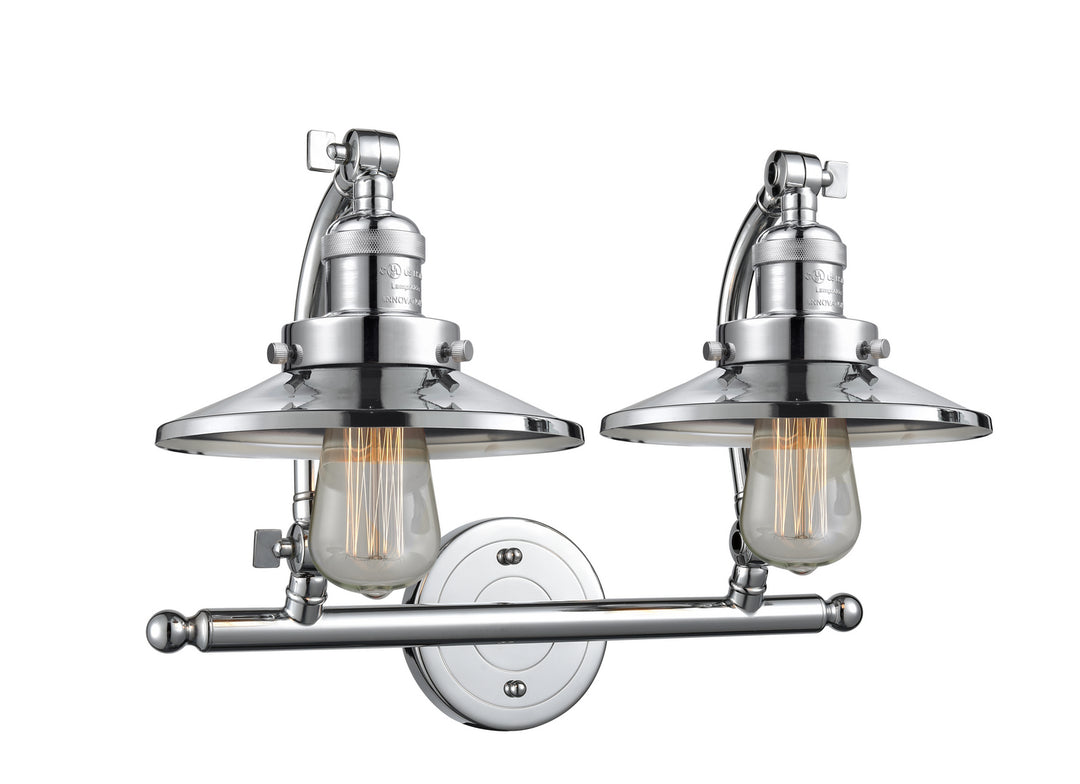 Innovations Franklin Restoration 515-2W-PC-M7 Bath Vanity Light 18 in. wide - Polished Chrome