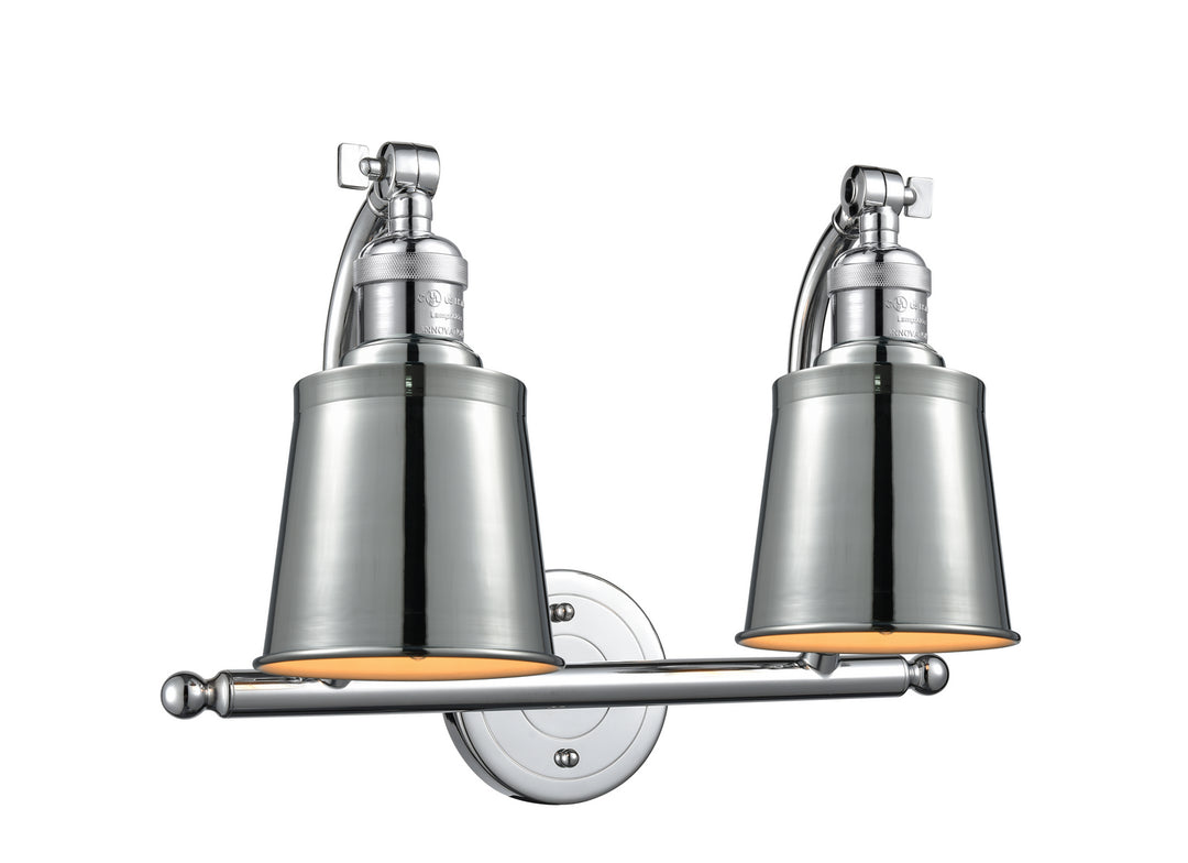 Innovations Franklin Restoration 515-2W-PC-M9-PC Bath Vanity Light 18 in. wide - Polished Chrome