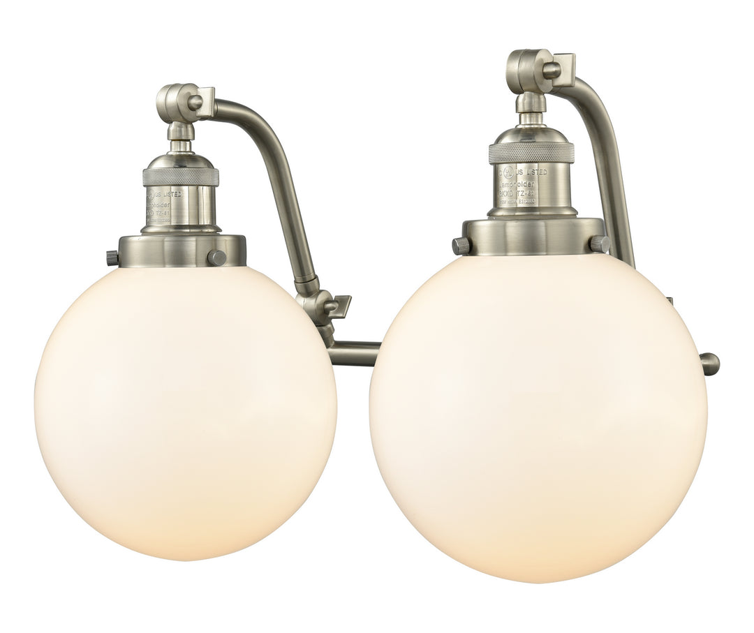 Innovations Franklin Restoration 515-2W-SN-G201-8 Bath Vanity Light 18 in. wide - Brushed Satin Nickel