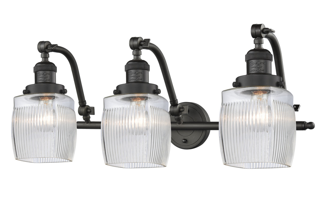 Innovations Franklin Restoration 515-3W-OB-G302 Bath Vanity Light 27 in. wide - Oil Rubbed Bronze