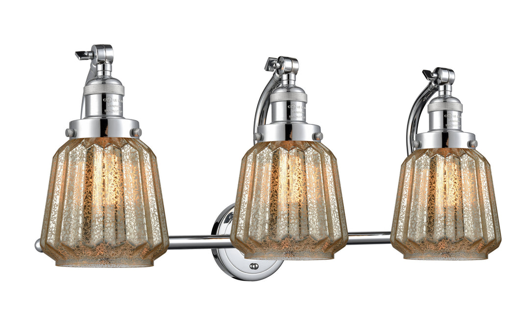 Innovations Franklin Restoration 515-3W-PC-G146 Bath Vanity Light 28 in. wide - Polished Chrome
