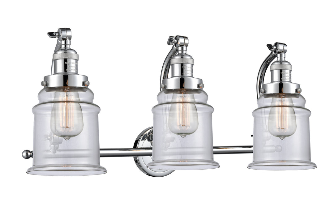 Innovations Franklin Restoration 515-3W-PC-G182-LED Bath Vanity Light 28 in. wide - Polished Chrome