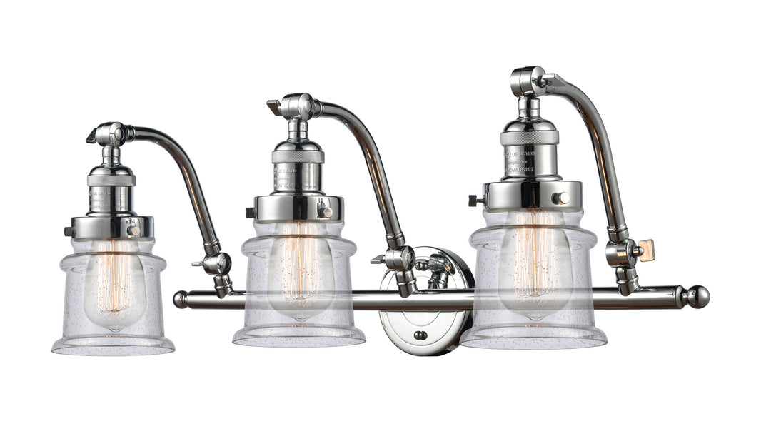 Innovations Franklin Restoration 515-3W-PC-G184S Bath Vanity Light 28 in. wide - Polished Chrome