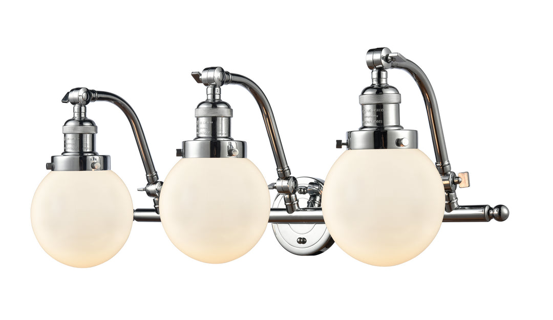 Innovations Franklin Restoration 515-3W-PC-G201-6 Bath Vanity Light 26 in. wide - Polished Chrome