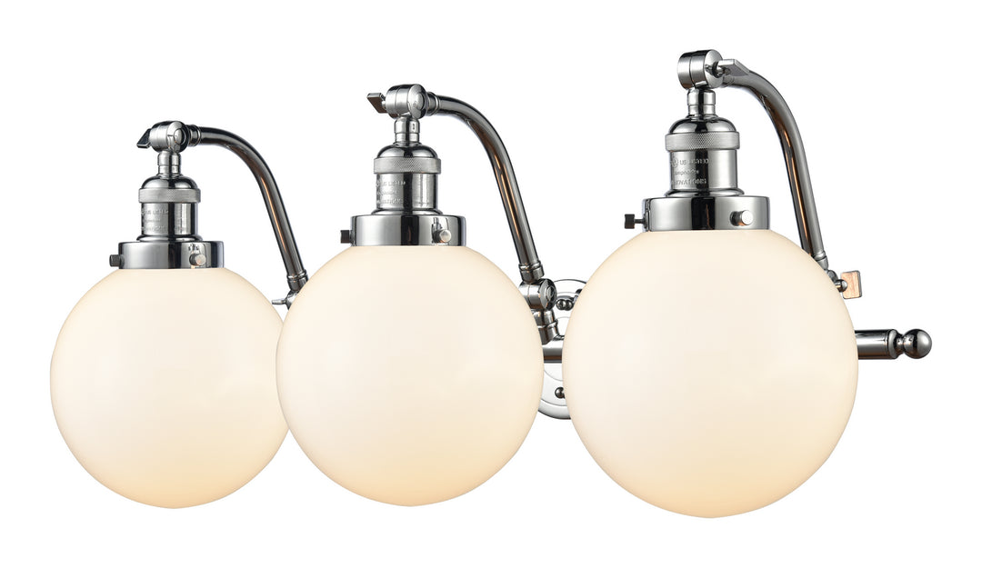 Innovations Franklin Restoration 515-3W-PC-G201-8 Bath Vanity Light 28 in. wide - Polished Chrome