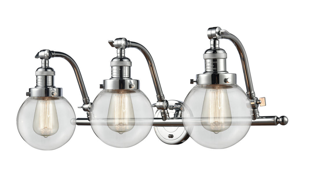 Innovations Franklin Restoration 515-3W-PC-G202-6 Bath Vanity Light 26 in. wide - Polished Chrome