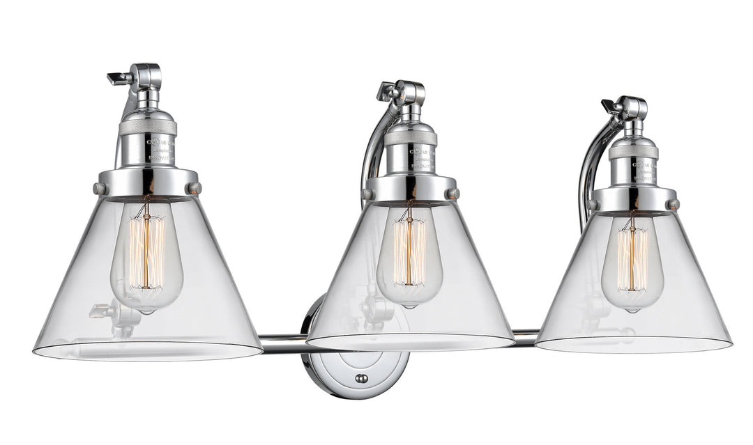 Innovations Franklin Restoration 515-3W-PC-G42 Bath Vanity Light 28 in. wide - Polished Chrome