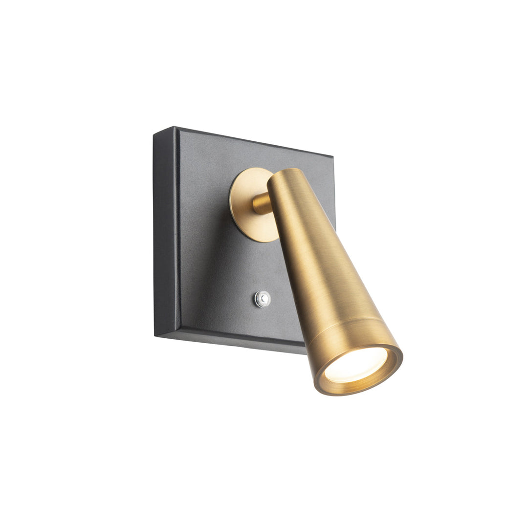 WAC Arne BL-48007-BK/AB Wall Sconce Light - Black/Aged Brass