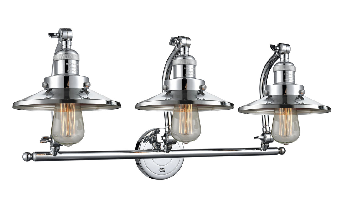 Innovations Franklin Restoration 515-3W-PC-M7-LED Bath Vanity Light 28 in. wide - Polished Chrome