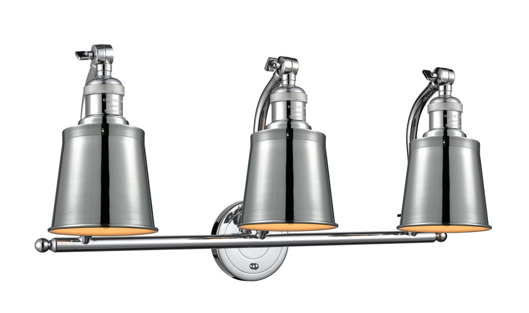 Innovations Franklin Restoration 515-3W-PC-M9-PC-LED Bath Vanity Light 28 in. wide - Polished Chrome