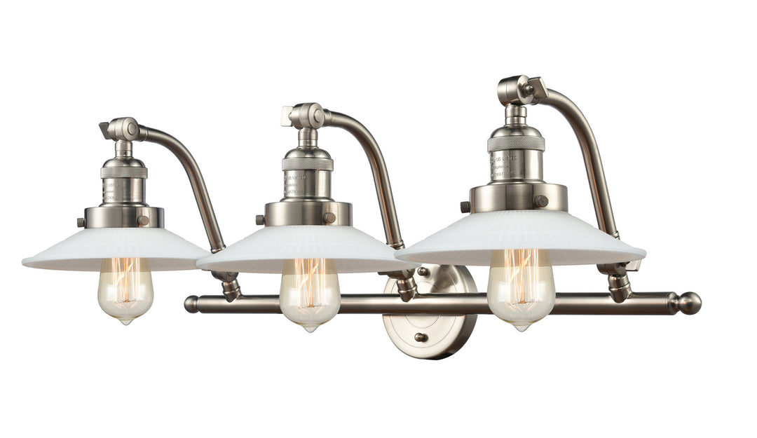 Innovations Franklin Restoration 515-3W-SN-G1 Bath Vanity Light 28 in. wide - Brushed Satin Nickel