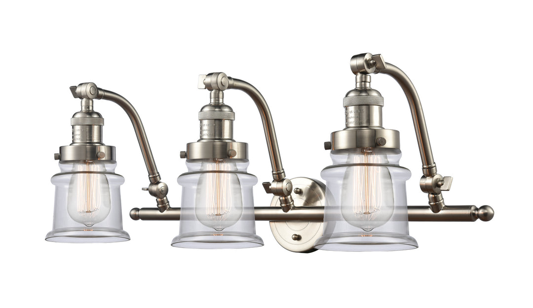 Innovations Franklin Restoration 515-3W-SN-G182S Bath Vanity Light 28 in. wide - Brushed Satin Nickel