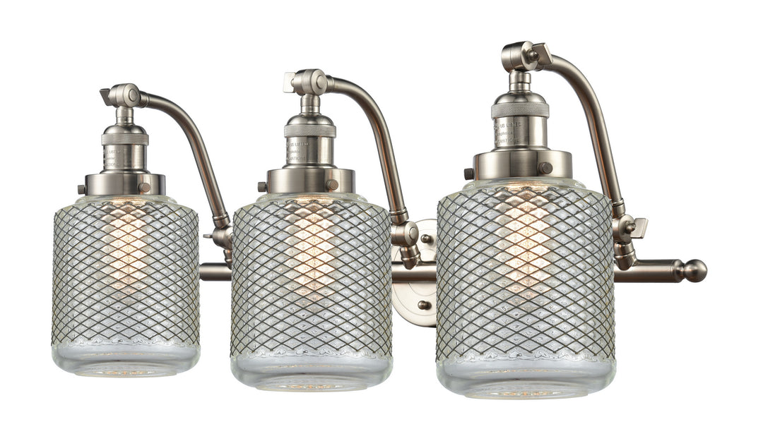 Innovations Franklin Restoration 515-3W-SN-G262 Bath Vanity Light 28 in. wide - Brushed Satin Nickel
