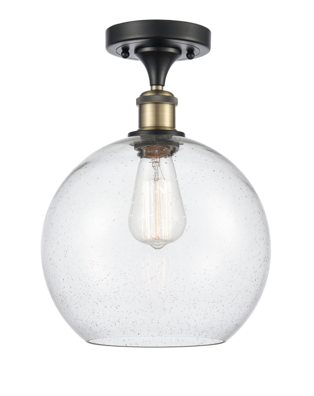 Innovations Ballston 516-1C-BAB-G124-10 Ceiling Light - Black Antique Brass