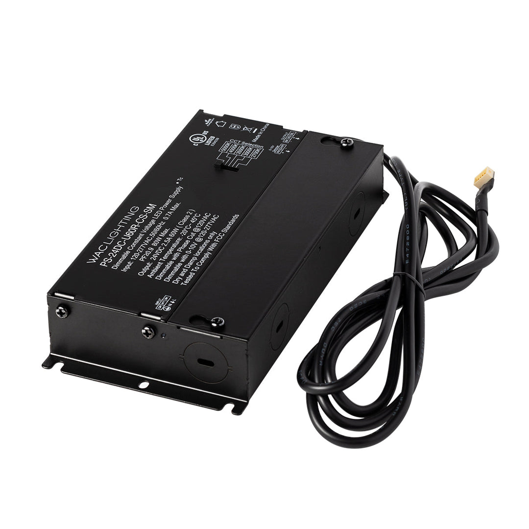 Wac Lighting PS-24DC-U60R-CS-SM  24Vdc Cct Power Supply Home Decor Black