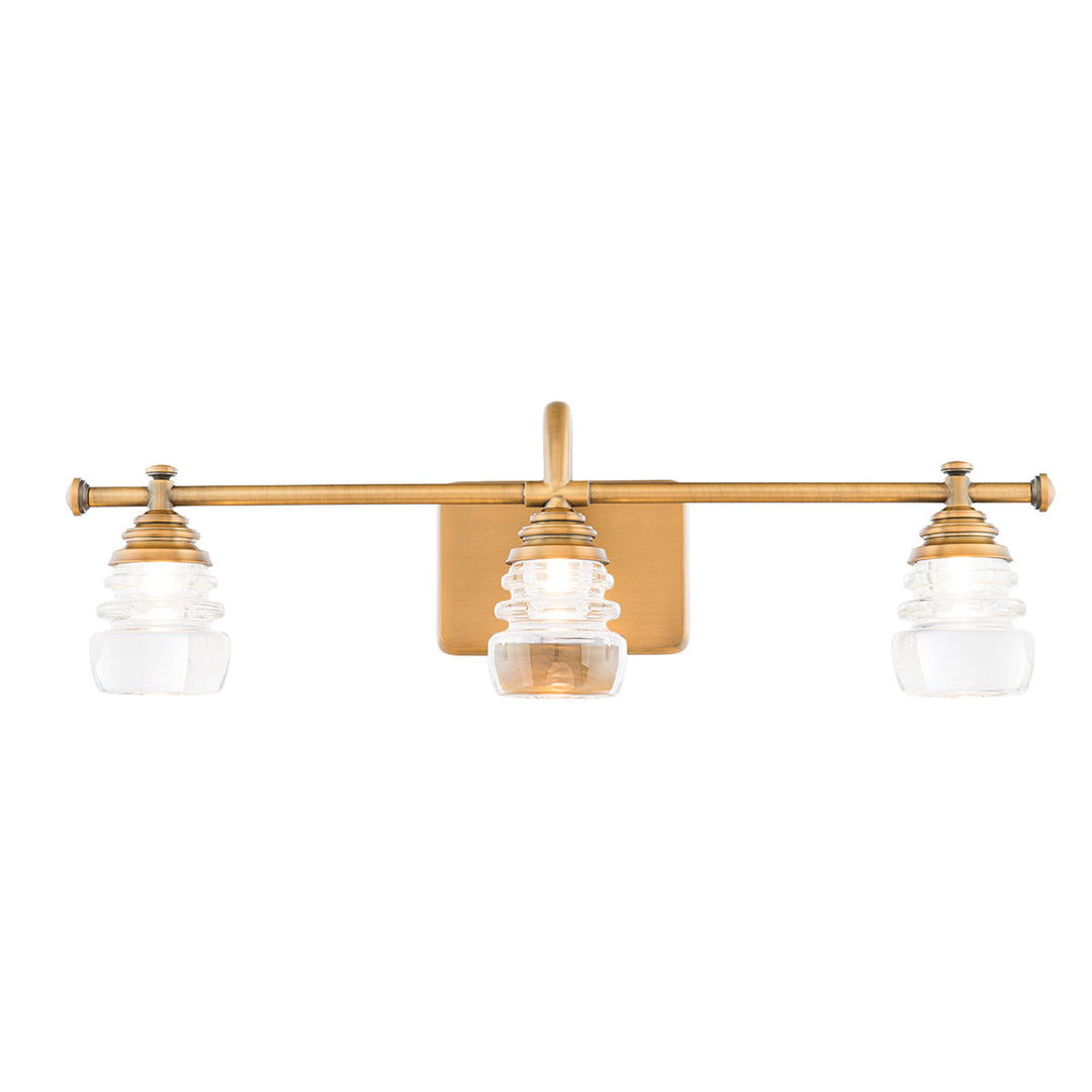 WAC Rondelle WS-42524-AB Bath Vanity Light 7 in. wide - Aged Brass