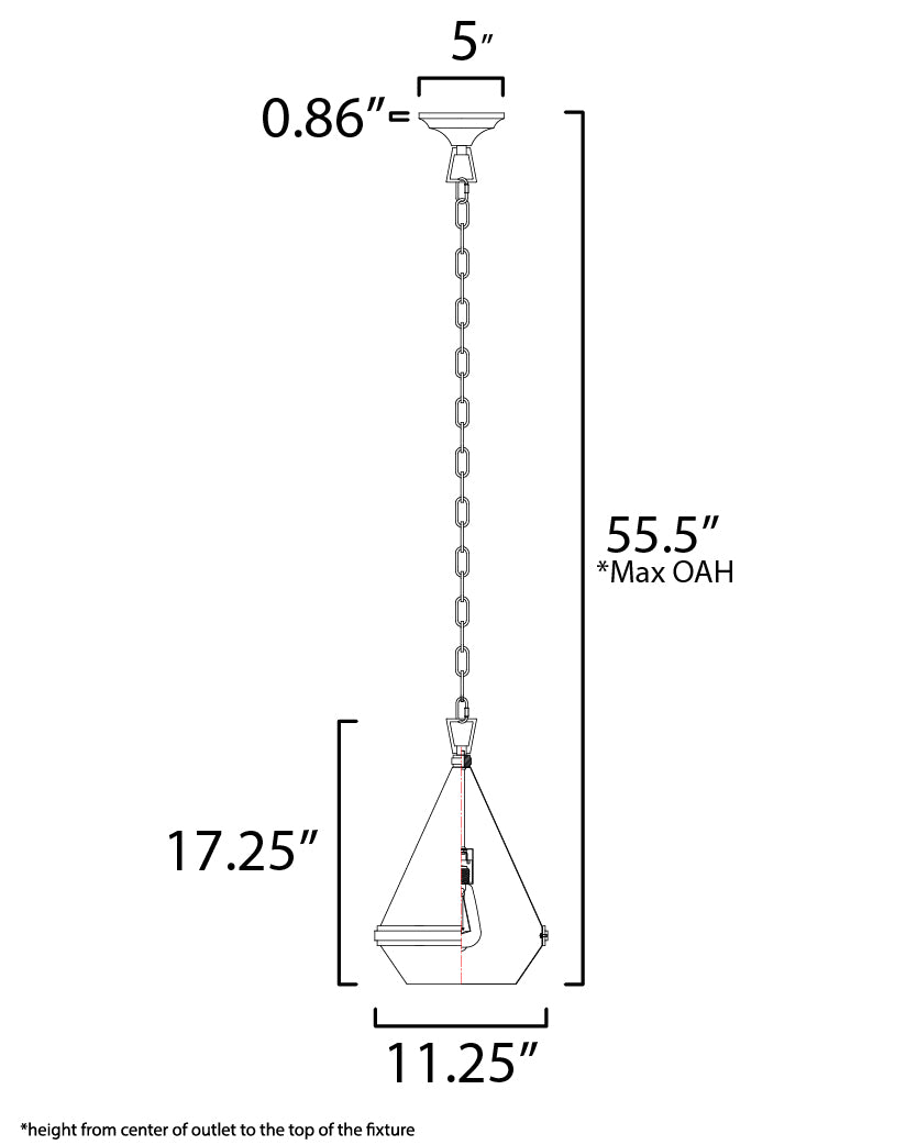 Maxim Giza 10374WTSBR Pendant Light - Satin Brass