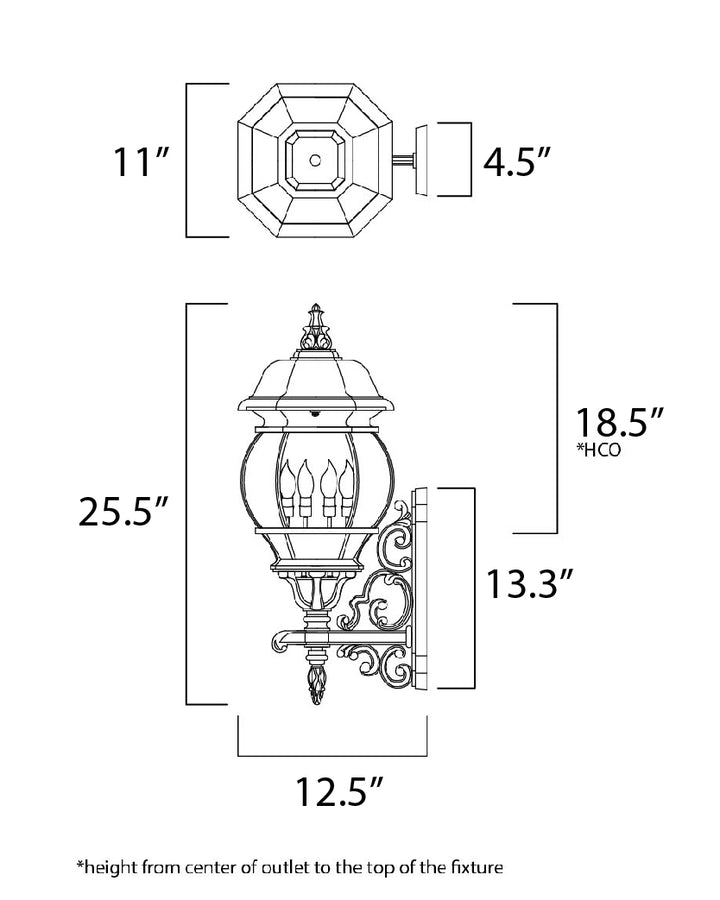 Maxim Lighting 1037BK  Crown Hill Outdoor Black